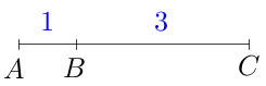Vectorratio(ABC,1to3,blue(ratio)).png